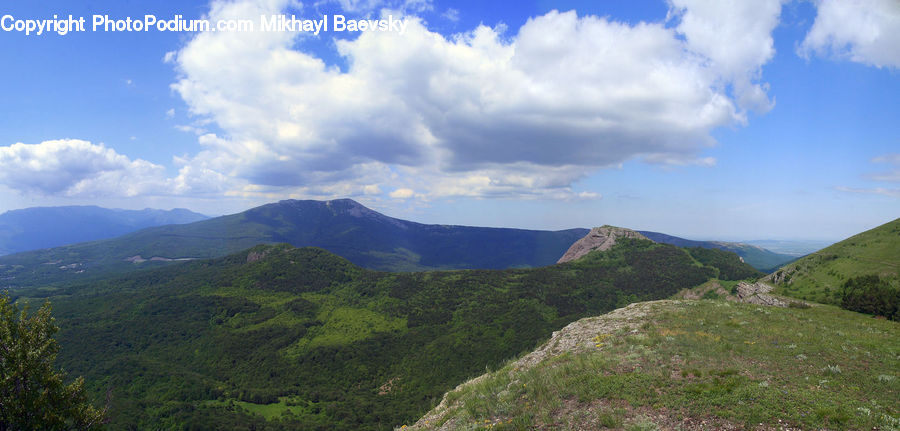Countryside, Hill, Outdoors, Crest, Mountain, Peak, Cloud