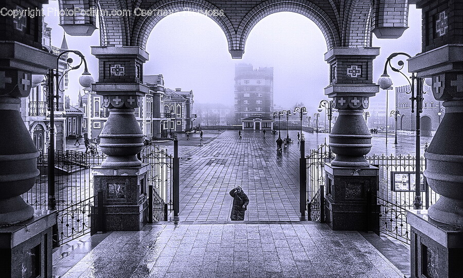 City, Path, Arch, Architecture, Urban