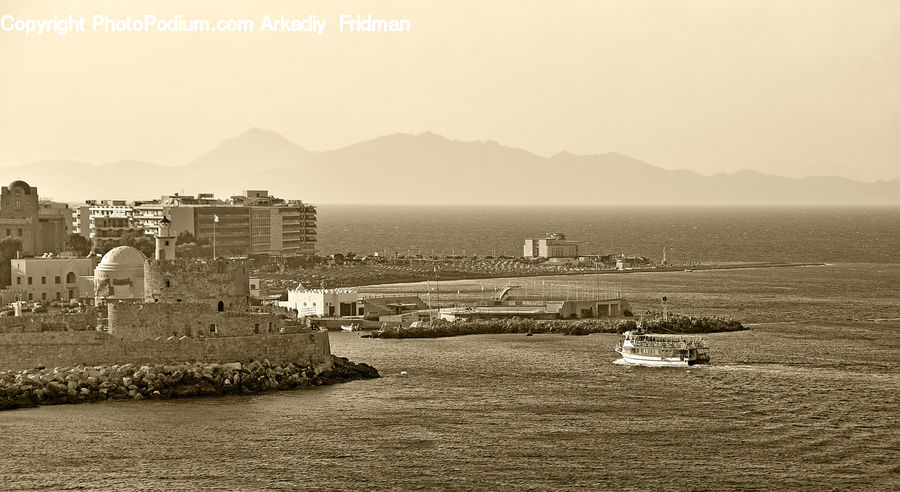Field, Coast, Outdoors, Sea, Water, Building, Downtown