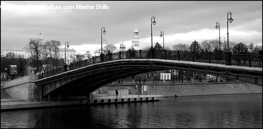 Bridge, City, Downtown, Urban