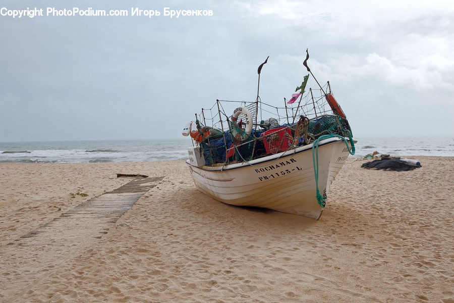 Beach, Coast, Outdoors, Sea, Water, Boat, Watercraft