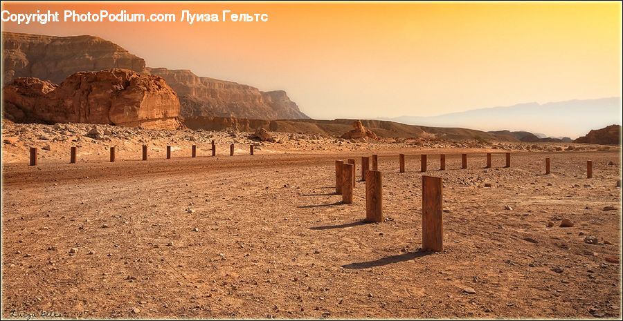 Desert, Outdoors, Ancient Egypt, Ruins, Dirt Road, Gravel, Road