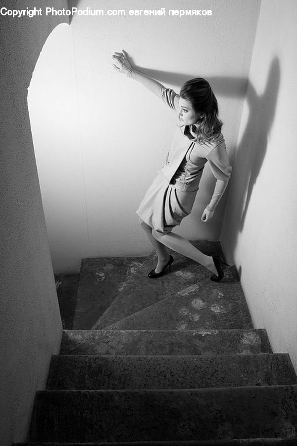 People, Person, Human, Floor, Flooring, Banister, Handrail