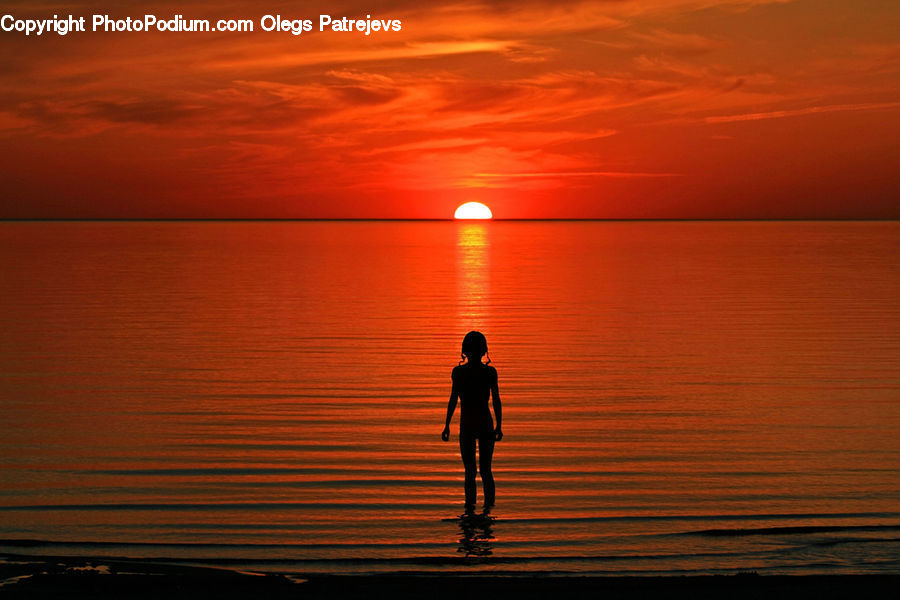 Exercise, Fitness, Jogging, Sun, Beach, Coast, Outdoors