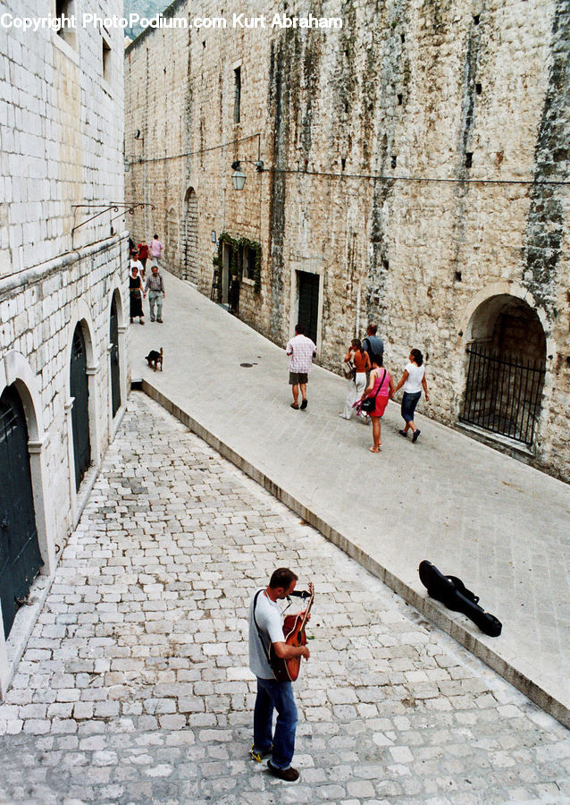 Castle, Fort, Cobblestone, Pavement, Walkway, Footwear, Shoe