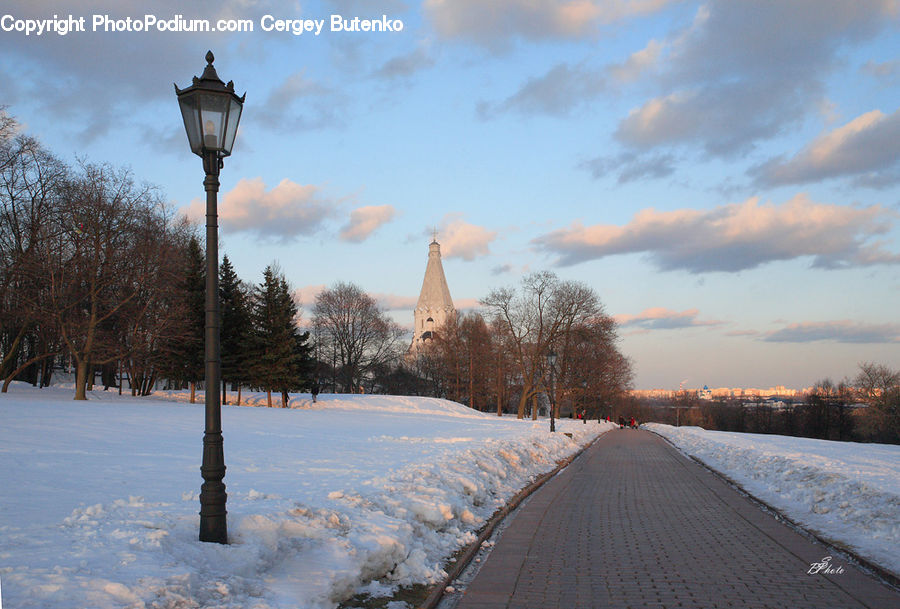 Lamp Post, Pole, Boardwalk, Deck, Path, Sidewalk, Walkway