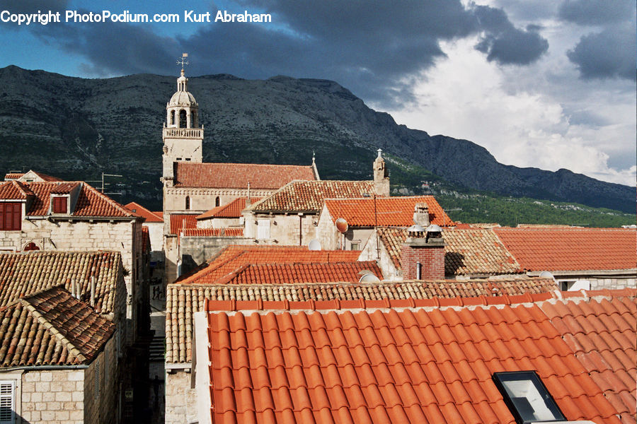 Brick, Roof, Tile Roof, Building, Downtown, Town, Architecture