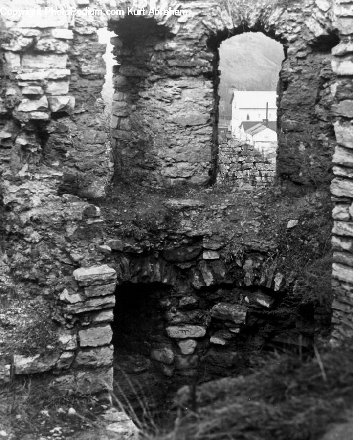 Arch, Ruins, Brick, Rock