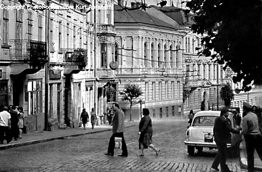 People, Person, Human, Automobile, Car, Vehicle, Alley