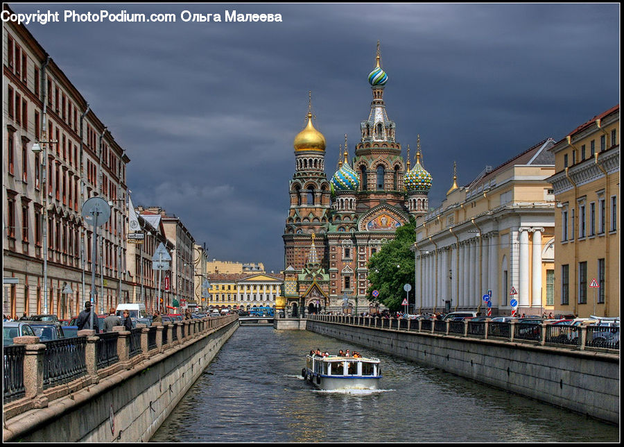 Boat, Watercraft, Architecture, Church, Worship, Canal, Outdoors