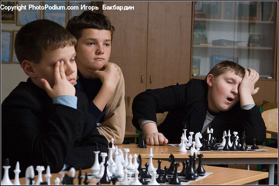 Chess, Game, Human, People, Person, Dimples, Face