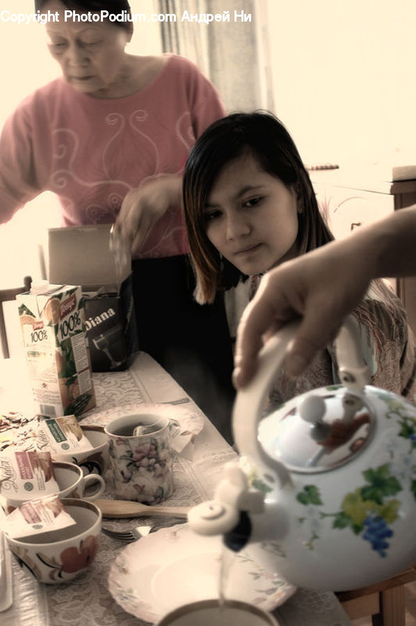 People, Person, Human, Food, Hot Pot, Bowl, Cup