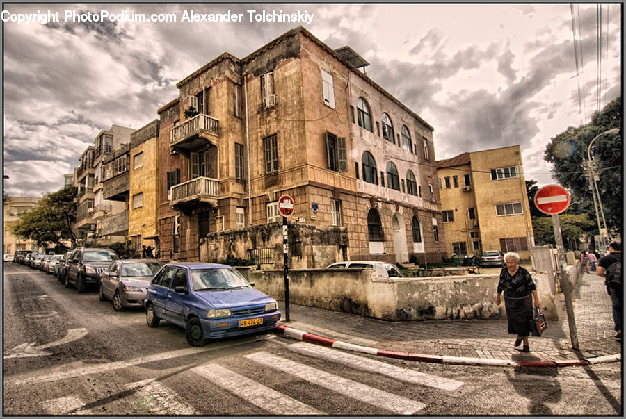 Automobile, Car, Vehicle, Sedan, Road, Street, Town