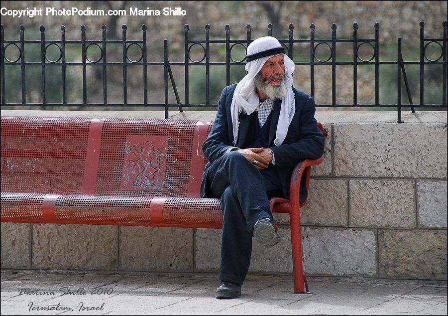 Human, People, Person, Bench, Coat, Overcoat