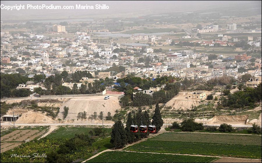 Aerial View, Building, Downtown, Town, City, Urban, Metropolis