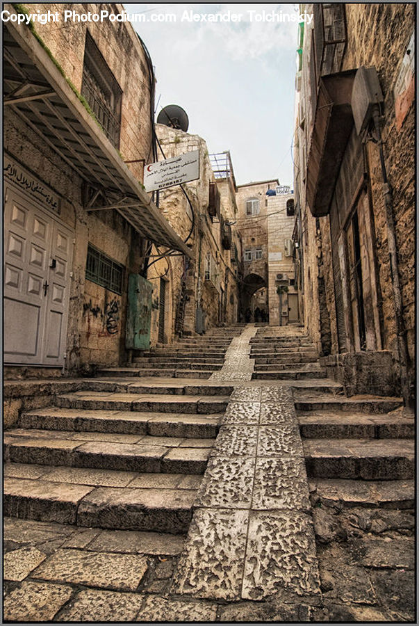Ruins, Alley, Alleyway, Road, Street, Town, Rubble