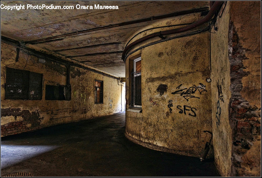 Crypt, Corridor, Bunker, Building, Emblem, Logo