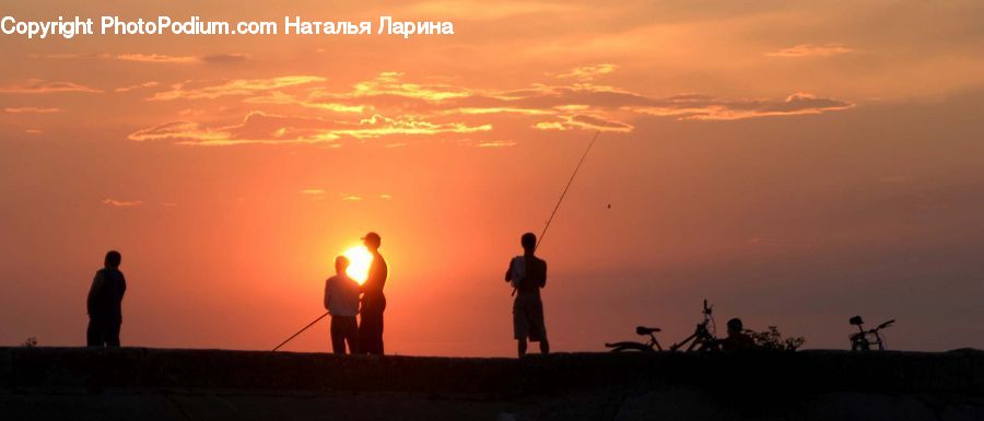 Dusk, Outdoors, Sky, Sunlight, Sunrise, Sunset, Silhouette