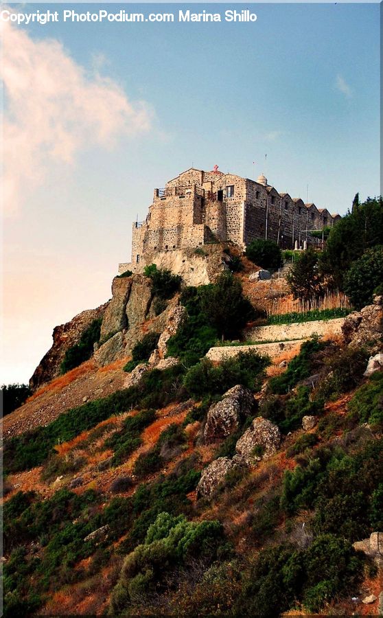 Castle, Fort, Architecture, Ruins, Grassland, Mound, Housing