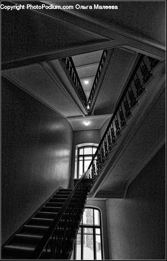 Banister, Handrail, Staircase, Brick, Lighting, Subway, Train