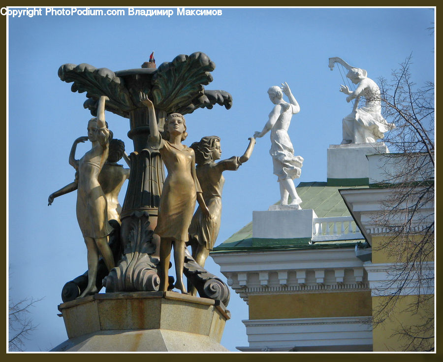 Art, Gargoyle, Statue, Sculpture, Fountain, Water, Artemis