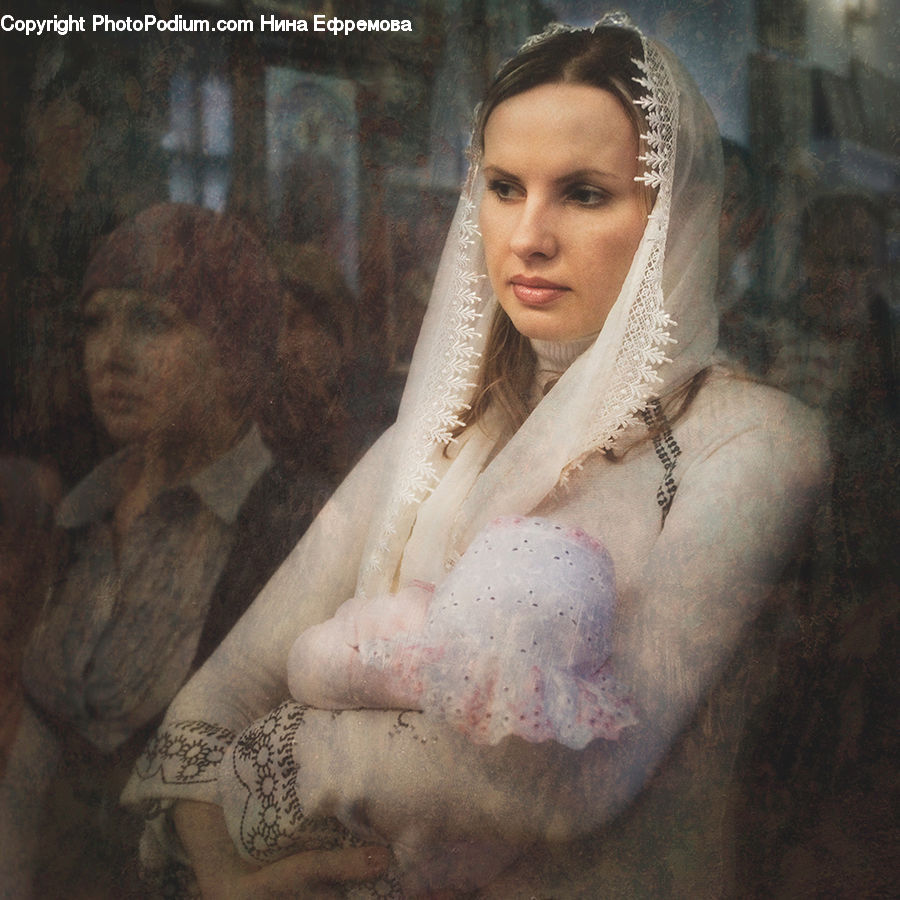 People, Person, Human, Robe, Lace, Costume, Female