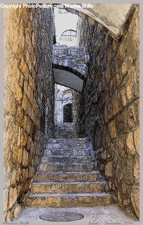 Ruins, Crypt, Alley, Alleyway, Road, Street