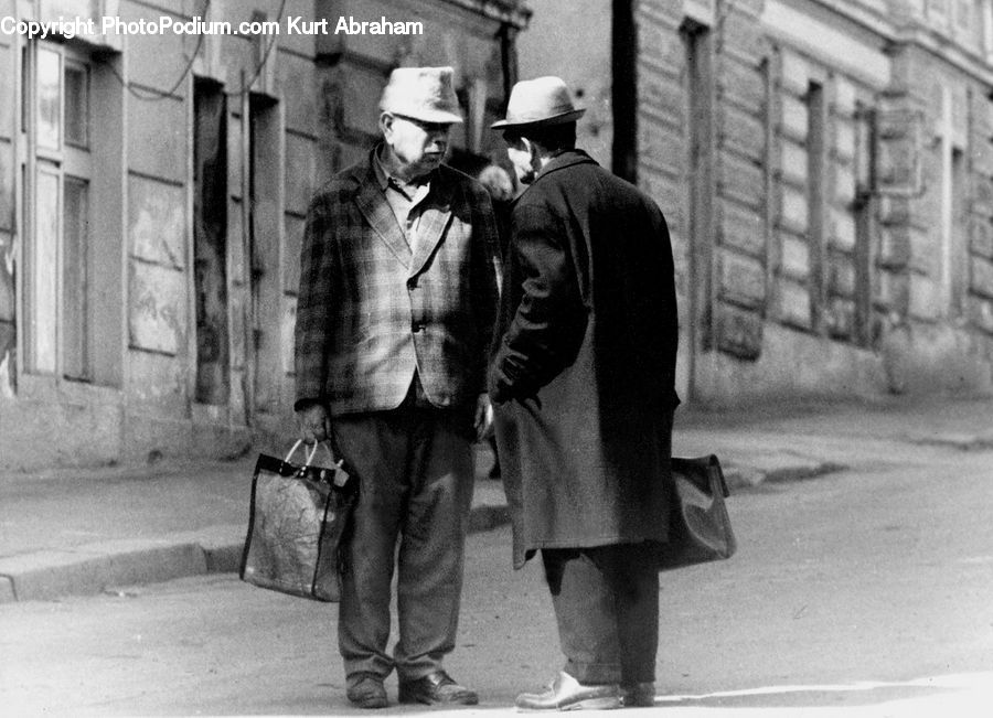 People, Person, Human, Clothing, Overcoat, Suit, Alley