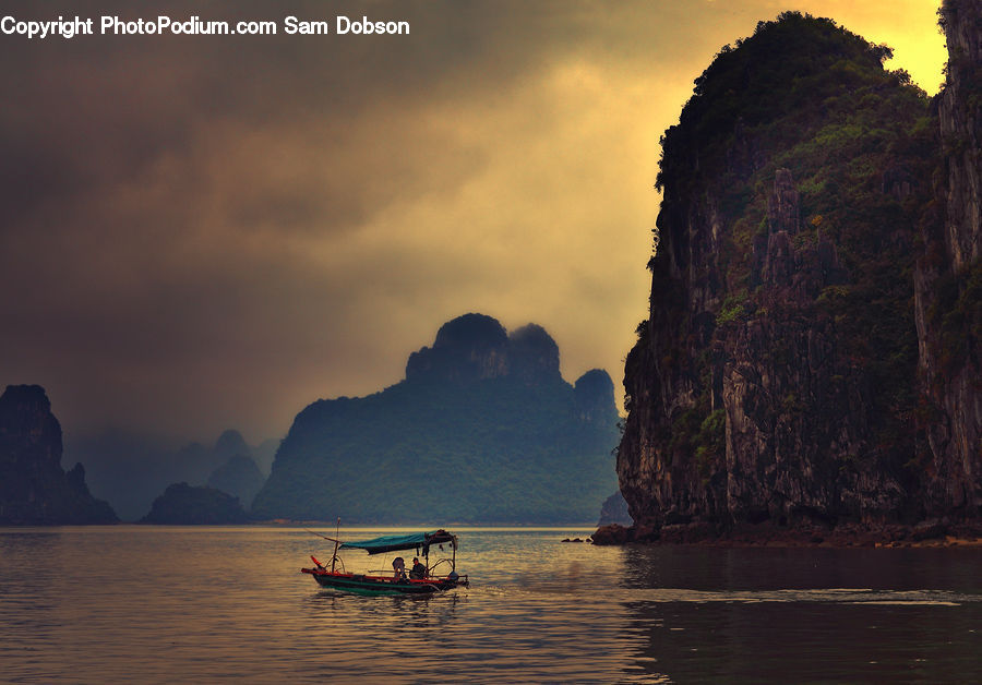 Cliff, Outdoors, Boat, Watercraft, Canoe, Kayak, Mountain