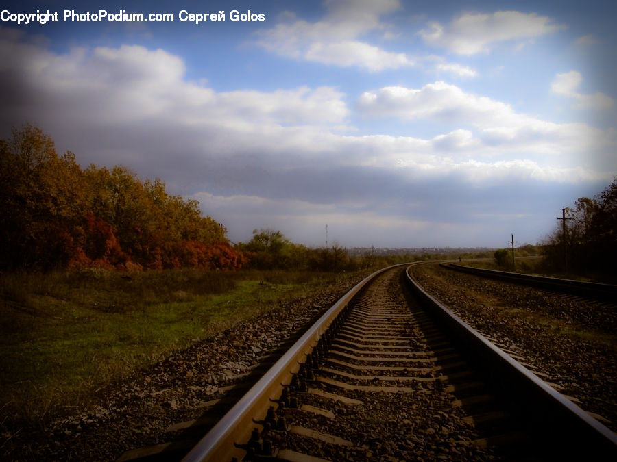 Rail, Train Track, Dirt Road, Gravel, Road