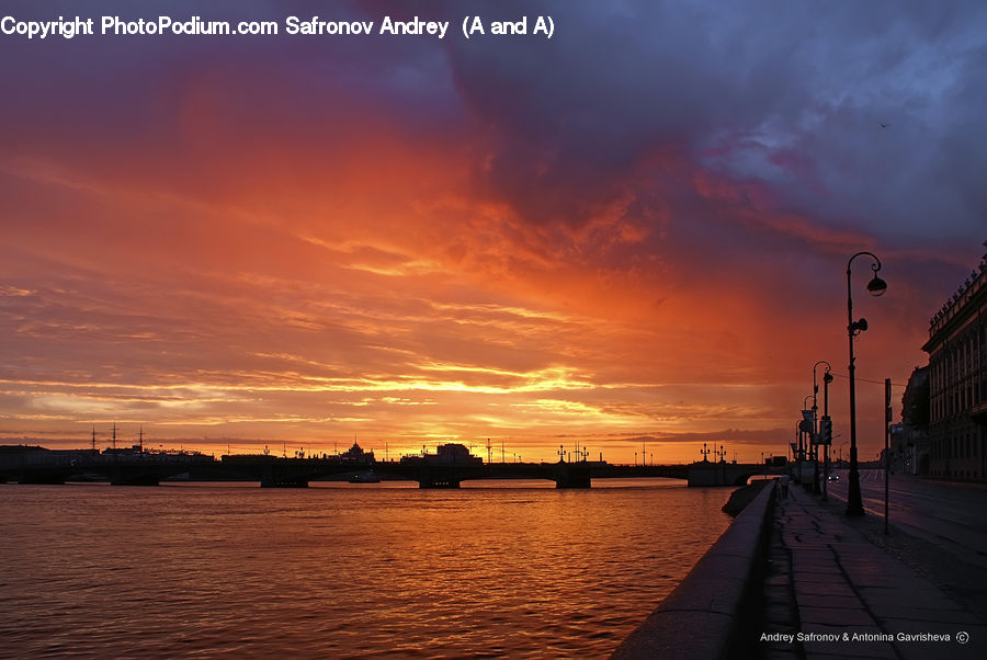Dawn, Dusk, Red Sky, Sky, Sunrise, Sunset, Outdoors