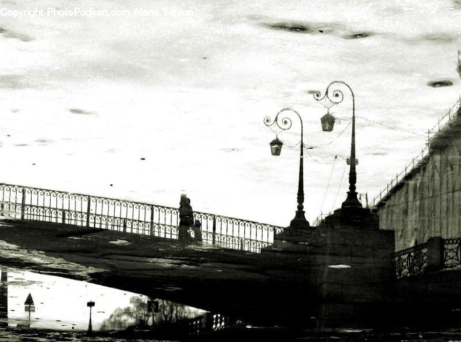 Bridge, Dock, Pier, Battleship, Cruiser, Navy, Ship