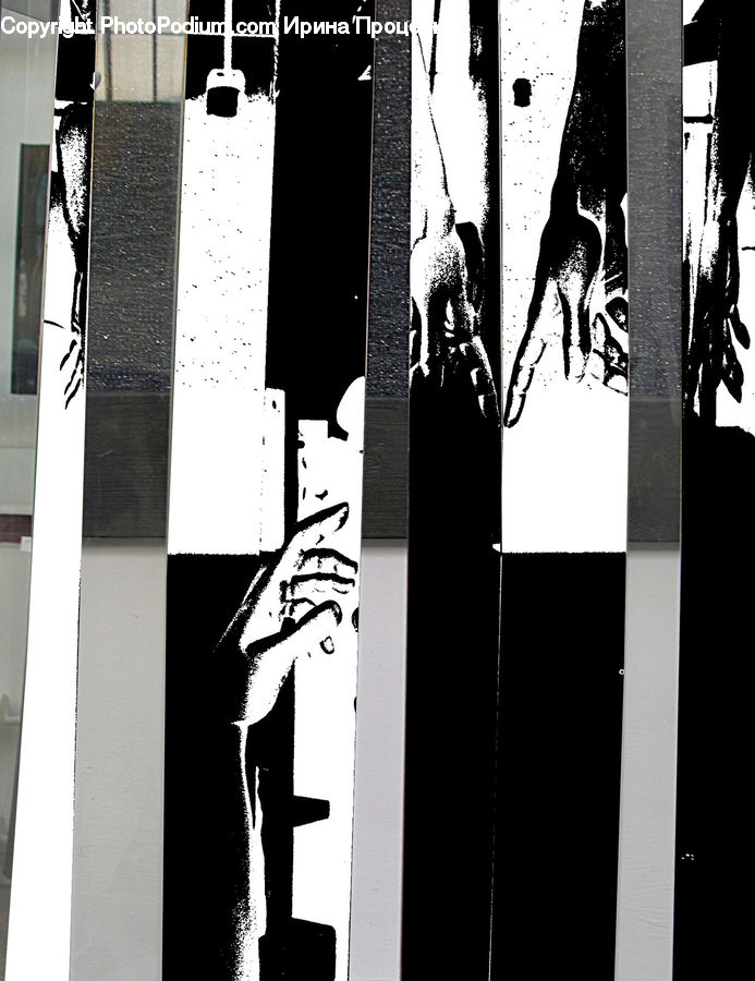 Collage, Poster, Silhouette, Asphalt, Road, Zebra Crossing, Brochure