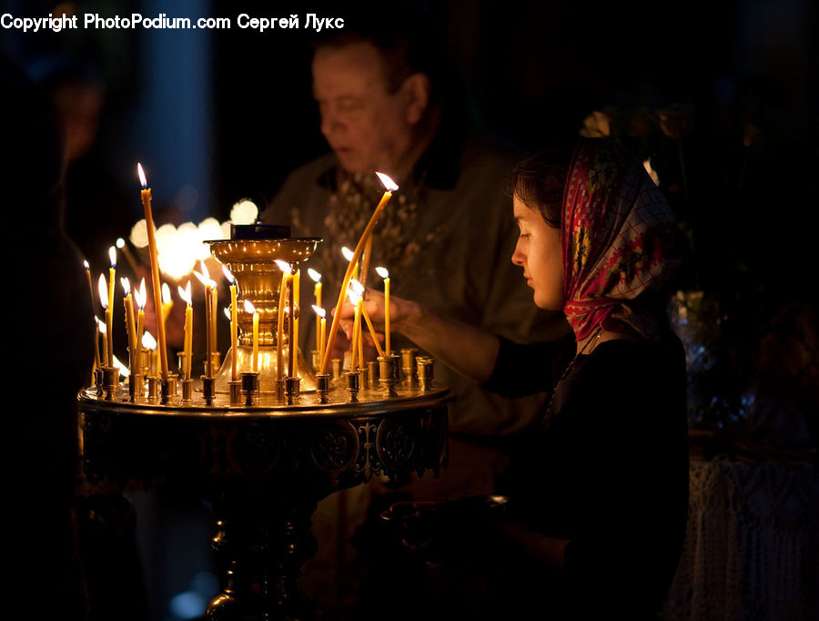 People, Person, Human, Candle, Fire, Flame, Dinner