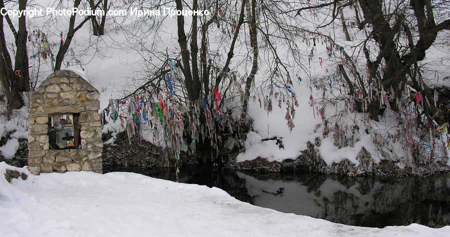Ice, Outdoors, Snow, Building, Cottage, Housing, Alps