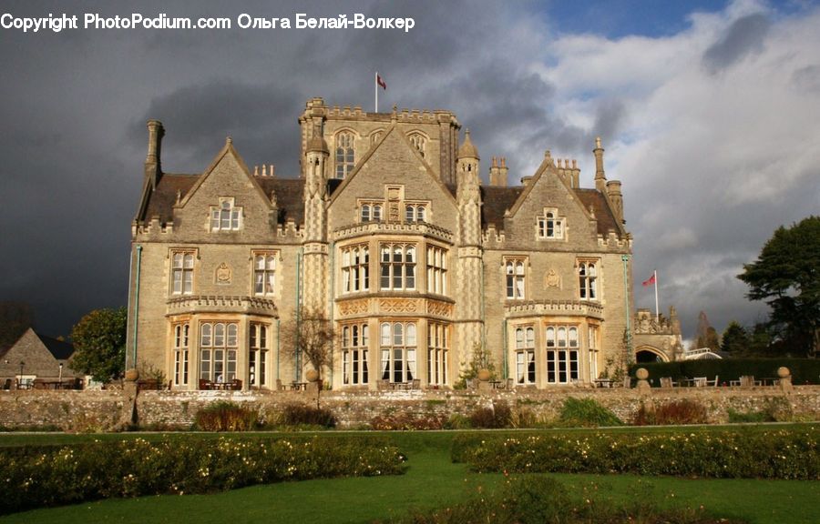 Architecture, Castle, Fort, Mansion, Countryside, Field, Rural