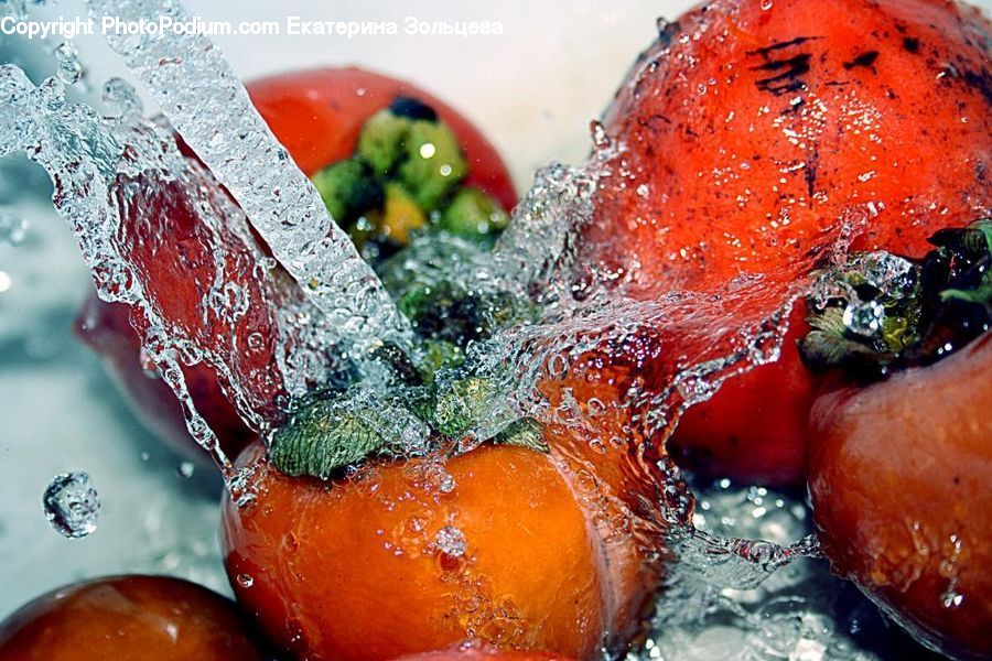 Citrus Fruit, Fruit, Orange, Water, Grapefruit, Bowl, Bell Pepper