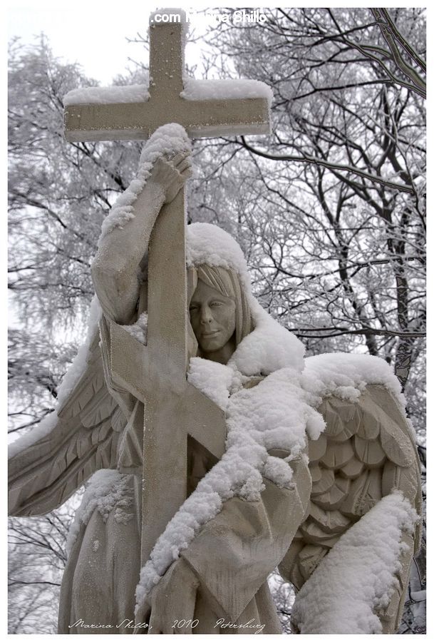 Art, Sculpture, Statue, Ice, Outdoors, Snow, Head