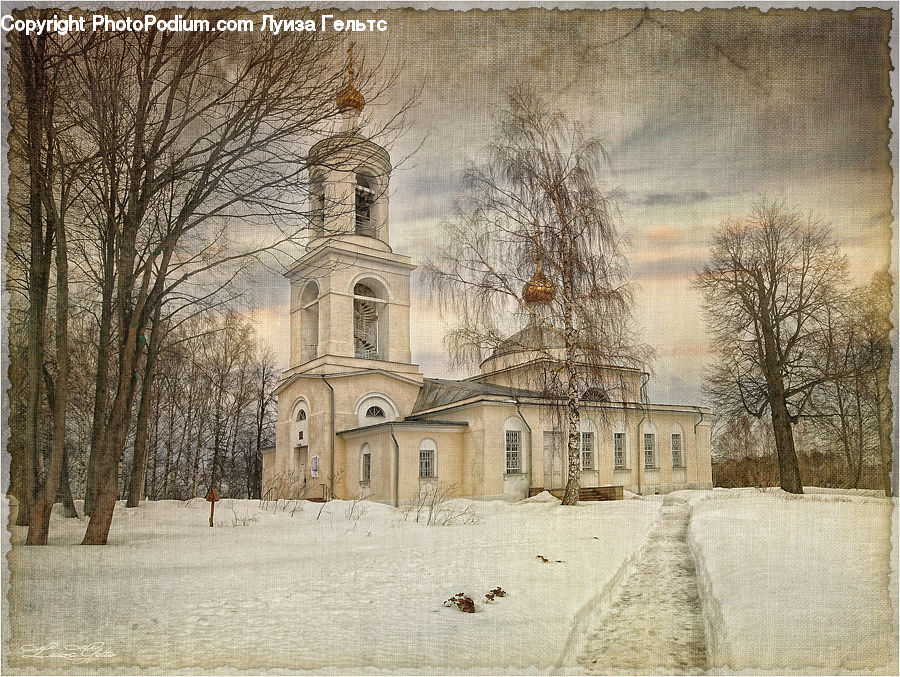 Architecture, Church, Worship, Classroom, Mail, Postcard, Housing