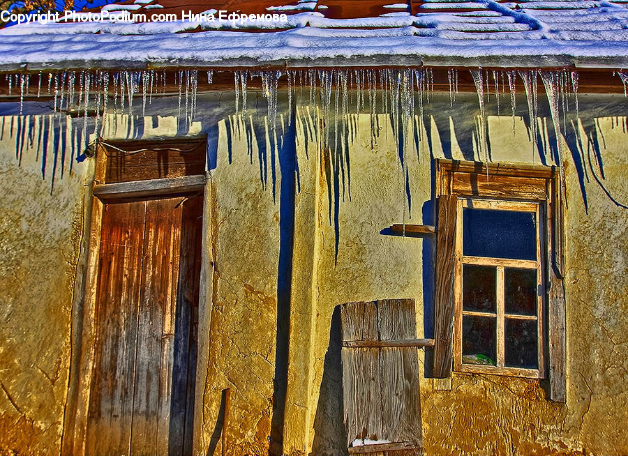 Ice, Outdoors, Snow, Chair, Furniture, Cabin, Hut
