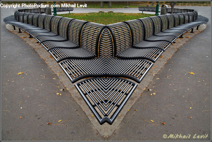 Park Bench, Pavement, Furniture, Cushion, Home Decor, Pillow, Building
