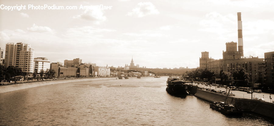 Barge, Boat, Tugboat, Vessel, Canal, Outdoors, River