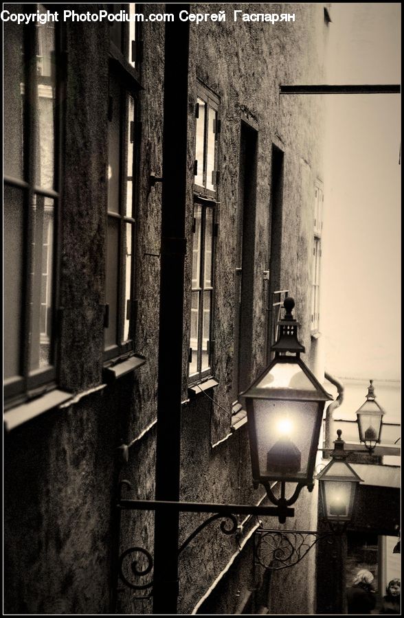 Lantern, Lamp Post, Pole, Alley, Alleyway, Road, Street
