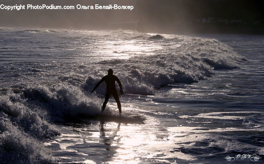 Outdoors, Sea, Sea Waves, Water, Sport, Surfboard, Surfing
