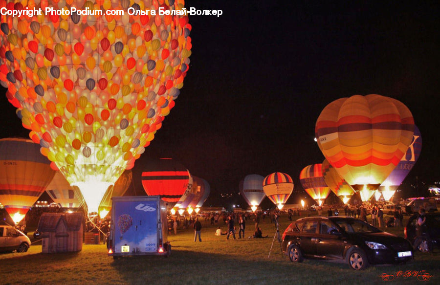 Automobile, Car, Vehicle, Ball, Balloon, Hot Air Balloon, Sedan