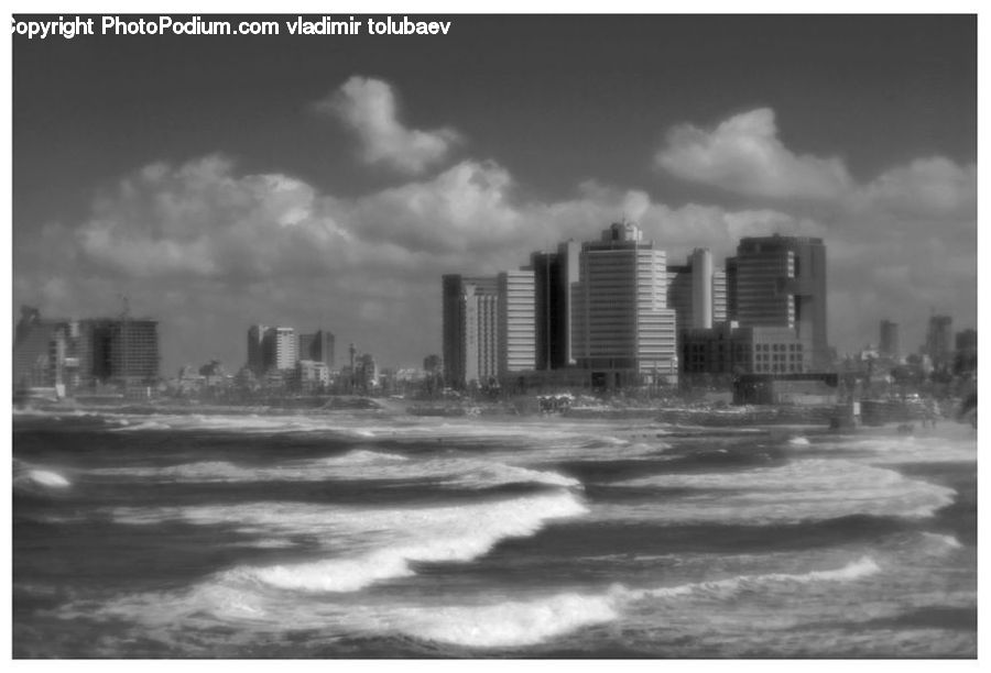 Cloud, Cumulus, Sky, City, Downtown, Urban
