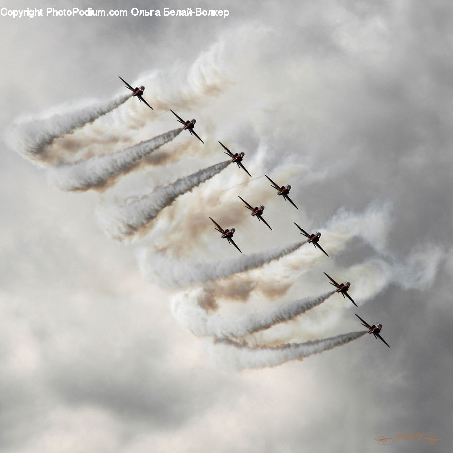 Smoke, Aircraft, Airplane, Warplane