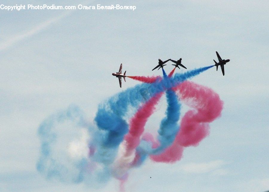 Aircraft, Airplane, Smoke, Biplane, Bomber, Warplane