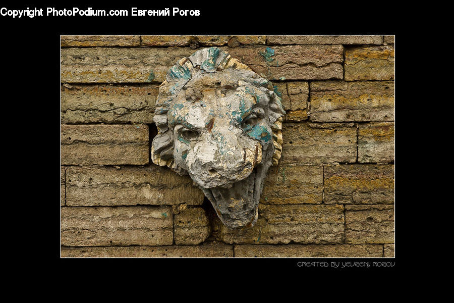 Art, Gargoyle, Statue, Emblem, Logo, Sculpture, Rock