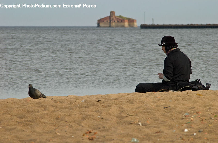 People, Person, Human, Castle, Fort, Bird, Fishing
